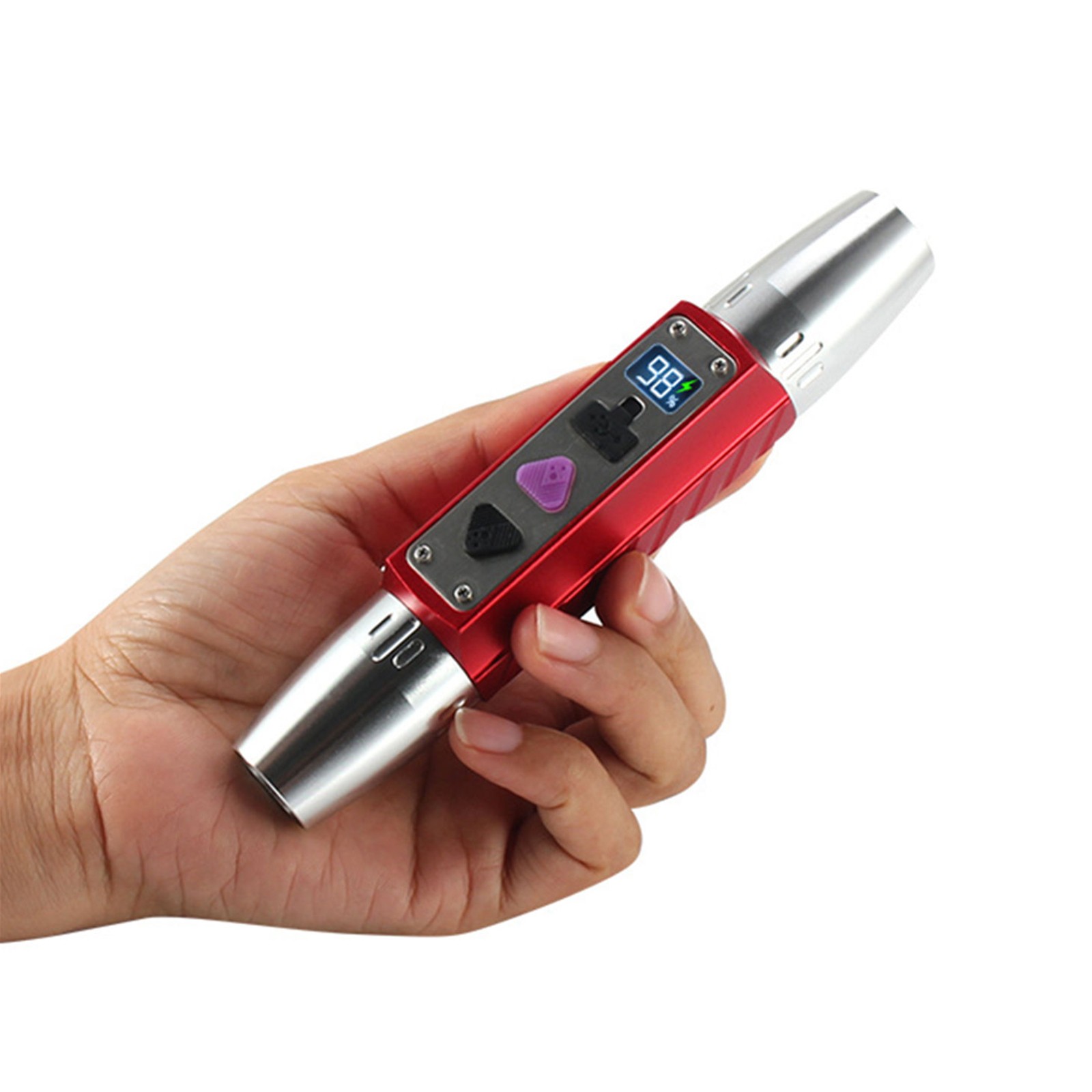 1 PC USB Rechargeable Aluminum Alloy Expert Jade Flashlight Four Light Sources
