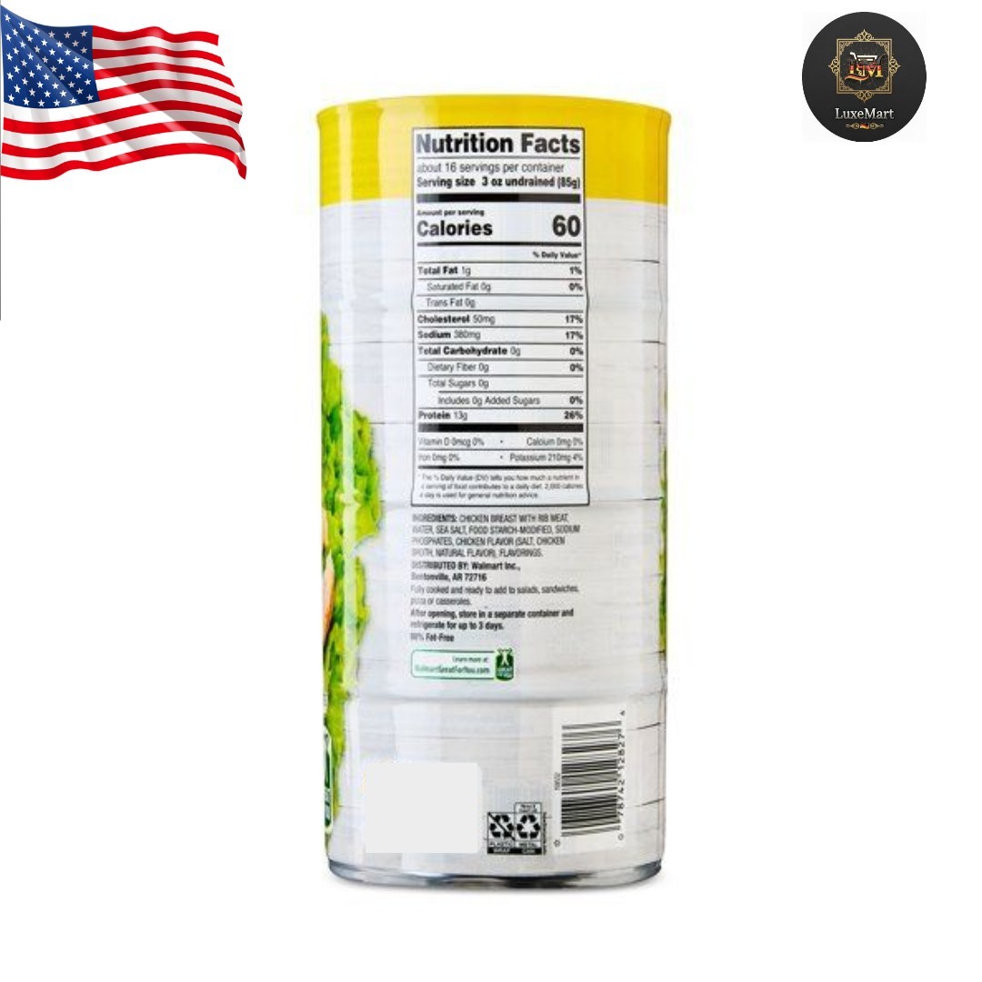 Great Value Chunk Chicken Breast, 12.5 Ounce Can (4 Pack)