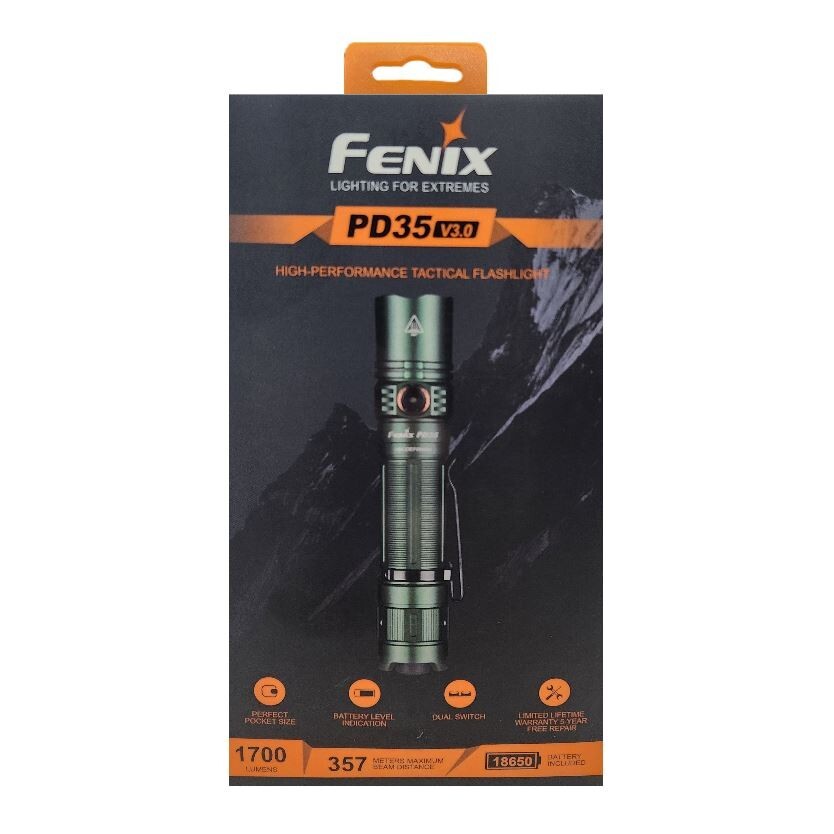 *1-Pack* Fenix PD35 V3.0 High-Performance Flashlight 1700 Lumens Green PD35-G