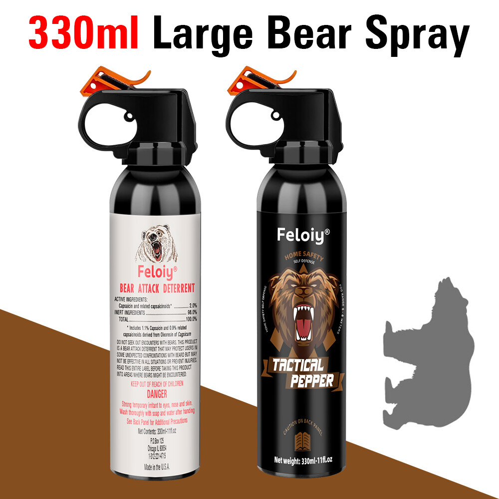 2 Pack Feloiy Bear Spray 11oz Powerful Stream Strongest Legal Formula