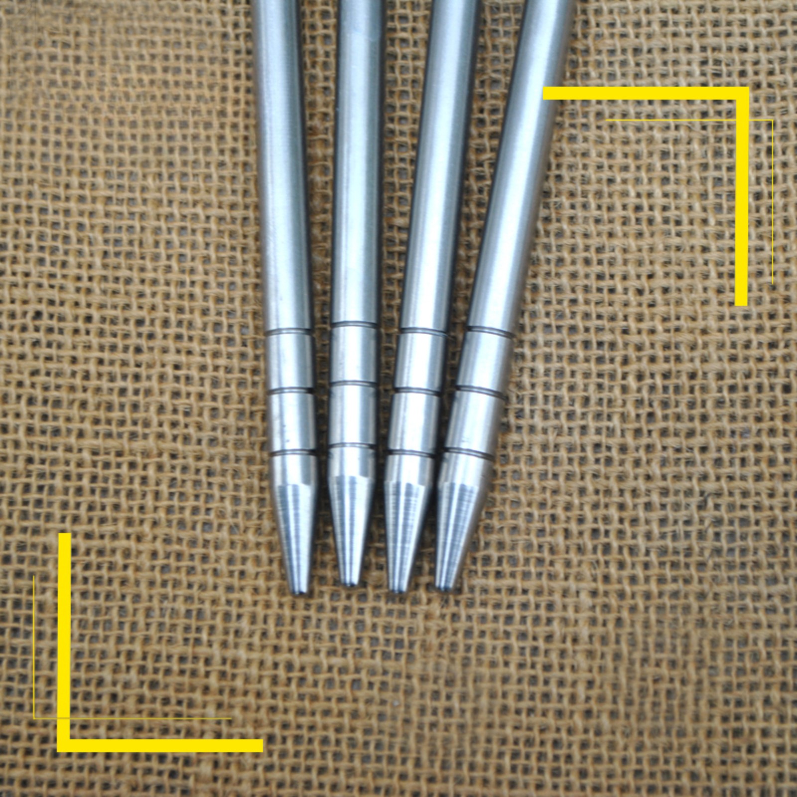 8×250mm Titanium Camping Tent Pegs Nails for Outdoor Plant Support Garden Stakes