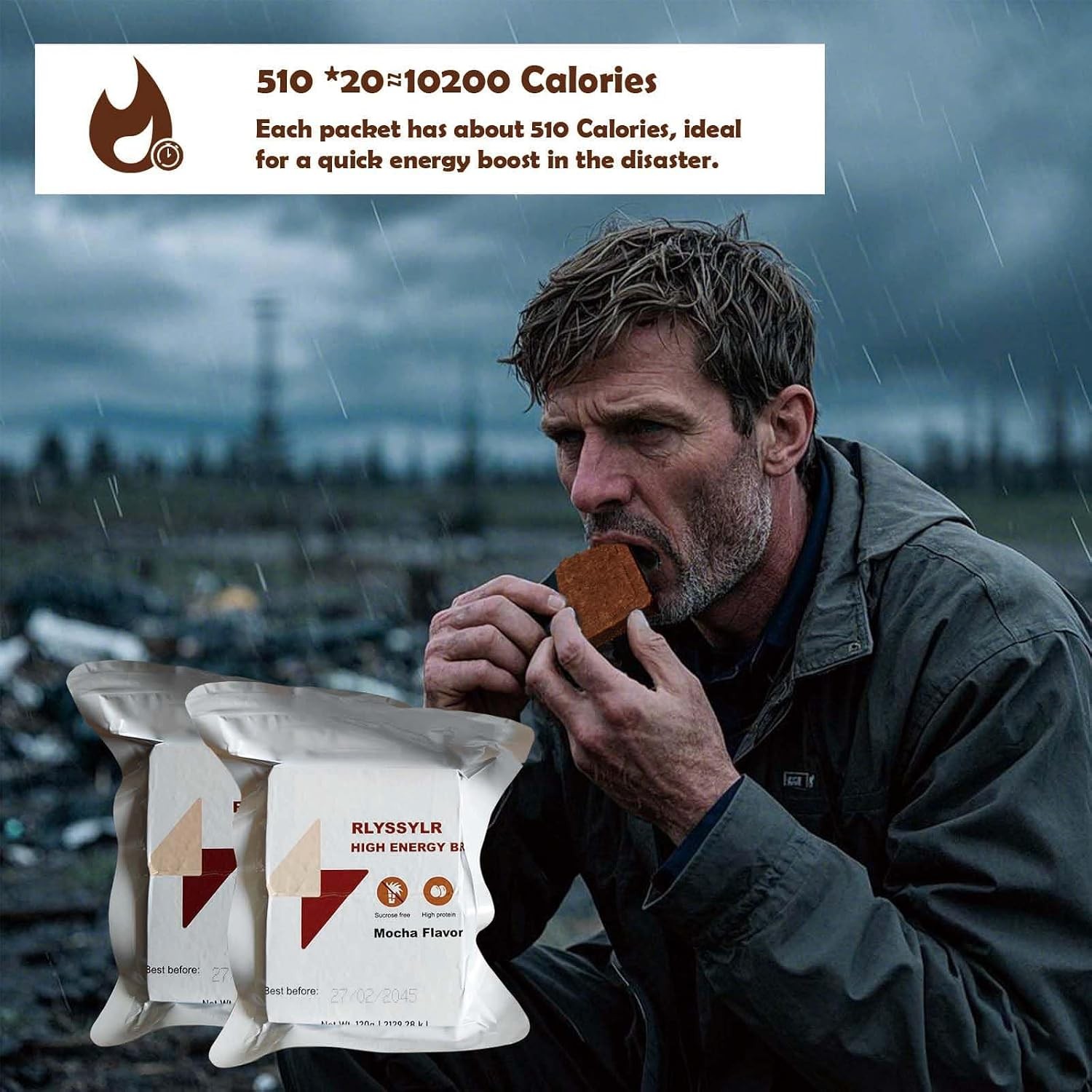 Emergency Food Ration Bars Meals 2025 Ready To Eat 20 Pack 8 Days Sugar Free