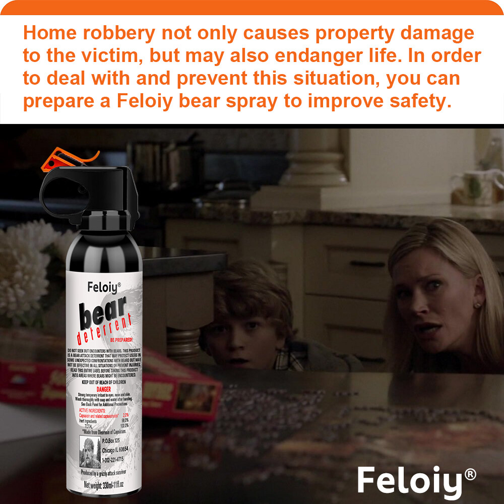 Feloiy Pepper Spray, 1 PACK, 11 oz Cans, 30 ft Range, NEW