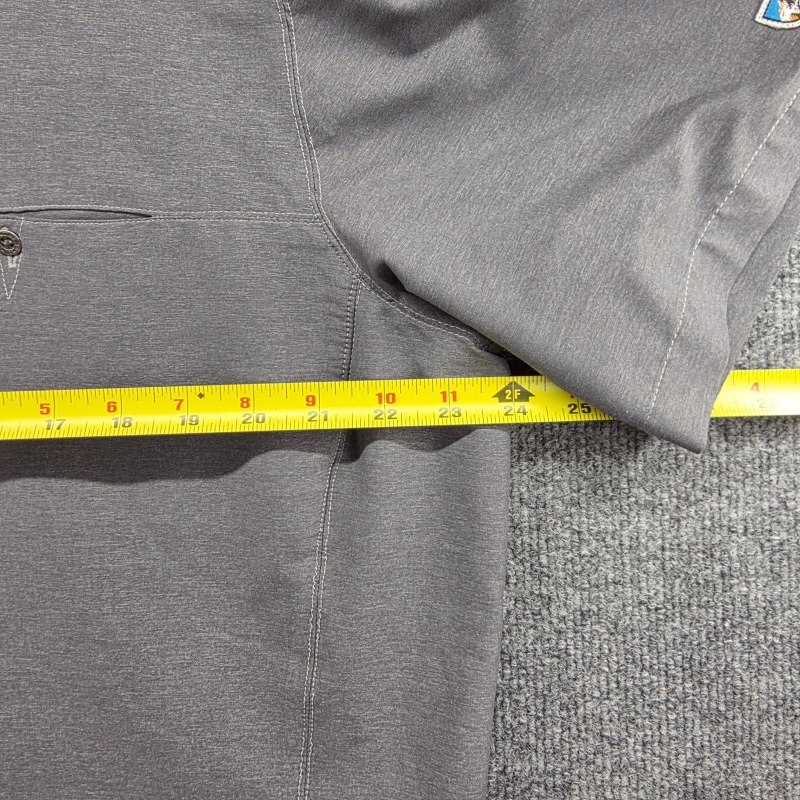 KUHL Mens Gray Short Sleeve Button Up Shirt Polyester Blend Casual