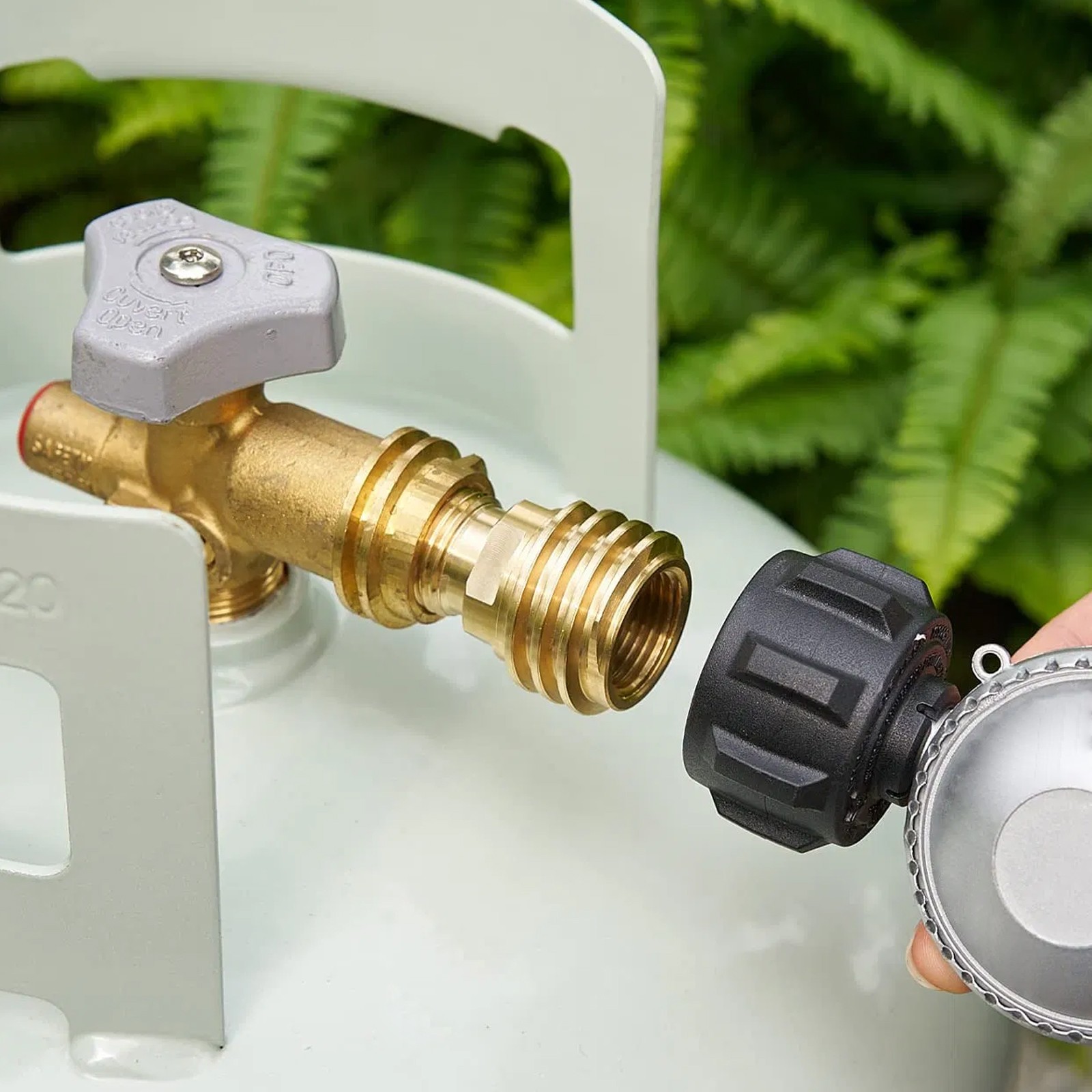 1/4″ NPT Propane Tank Adapter Kit POL to QCC1 Connector Fittings for Grill Stove