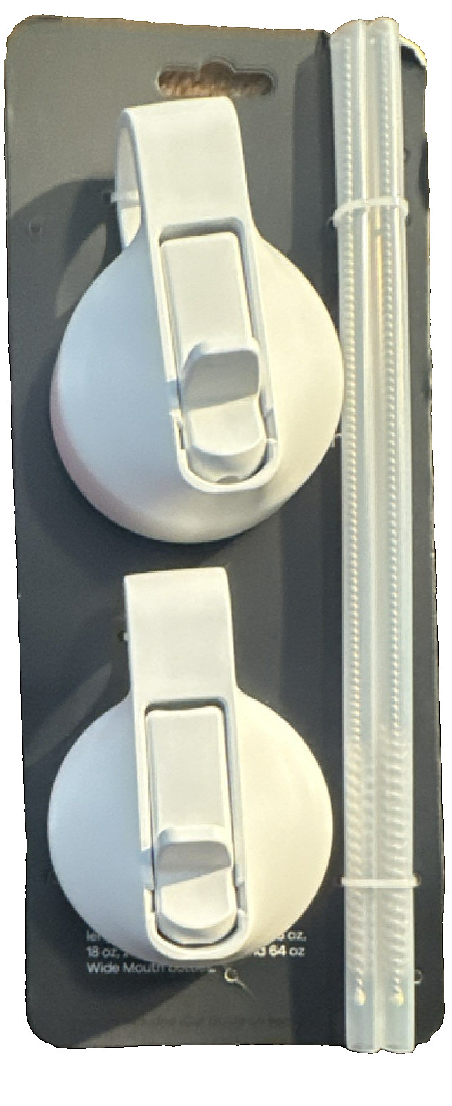 BPA-Free Straw Lid Set for Wide Mouth Bottles, Flip Lock, Dishwasher Safe