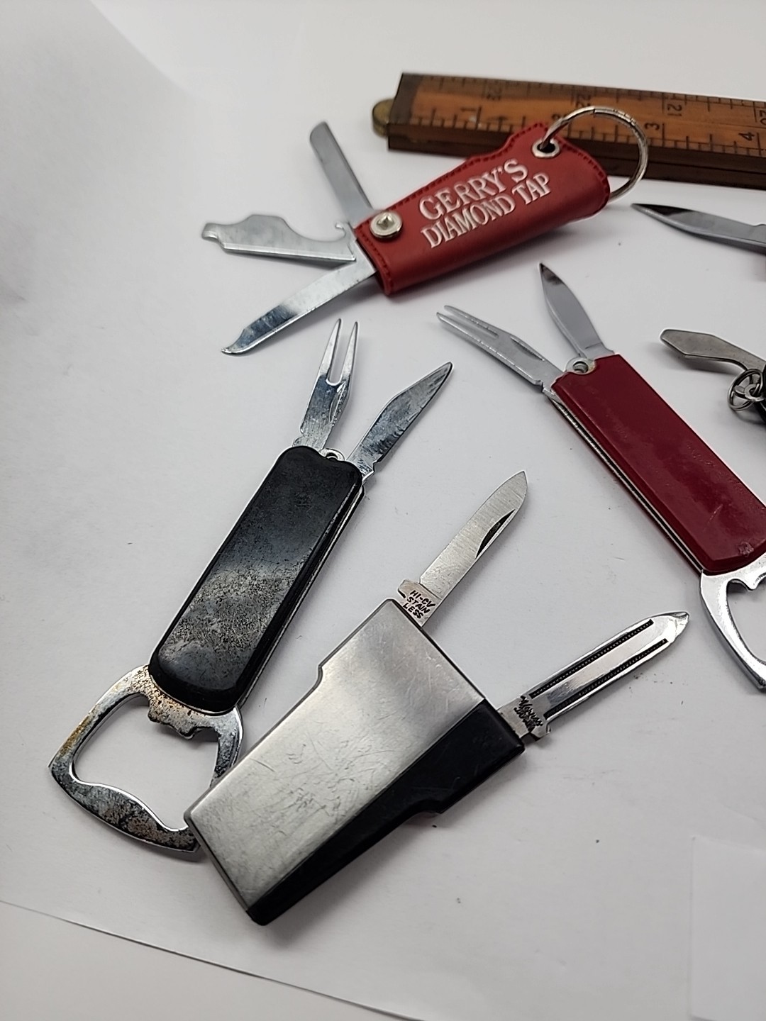Multi Tool Smalls Pocket Knife Lot Of 6 Japan Korea China Bottle Flip