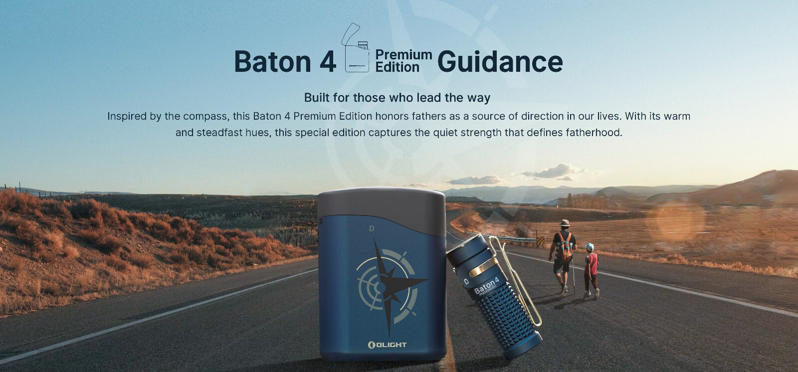 Olight Baton 4 Guidance Premium Rechargeable Flashlight w/Charging Case, 1300 Lu
