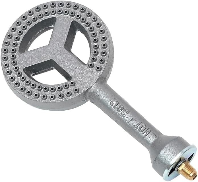 COOKAMP Cast Iron Propane Burner Head 60000 BTU with Brass Fitting Orifice (SH12
