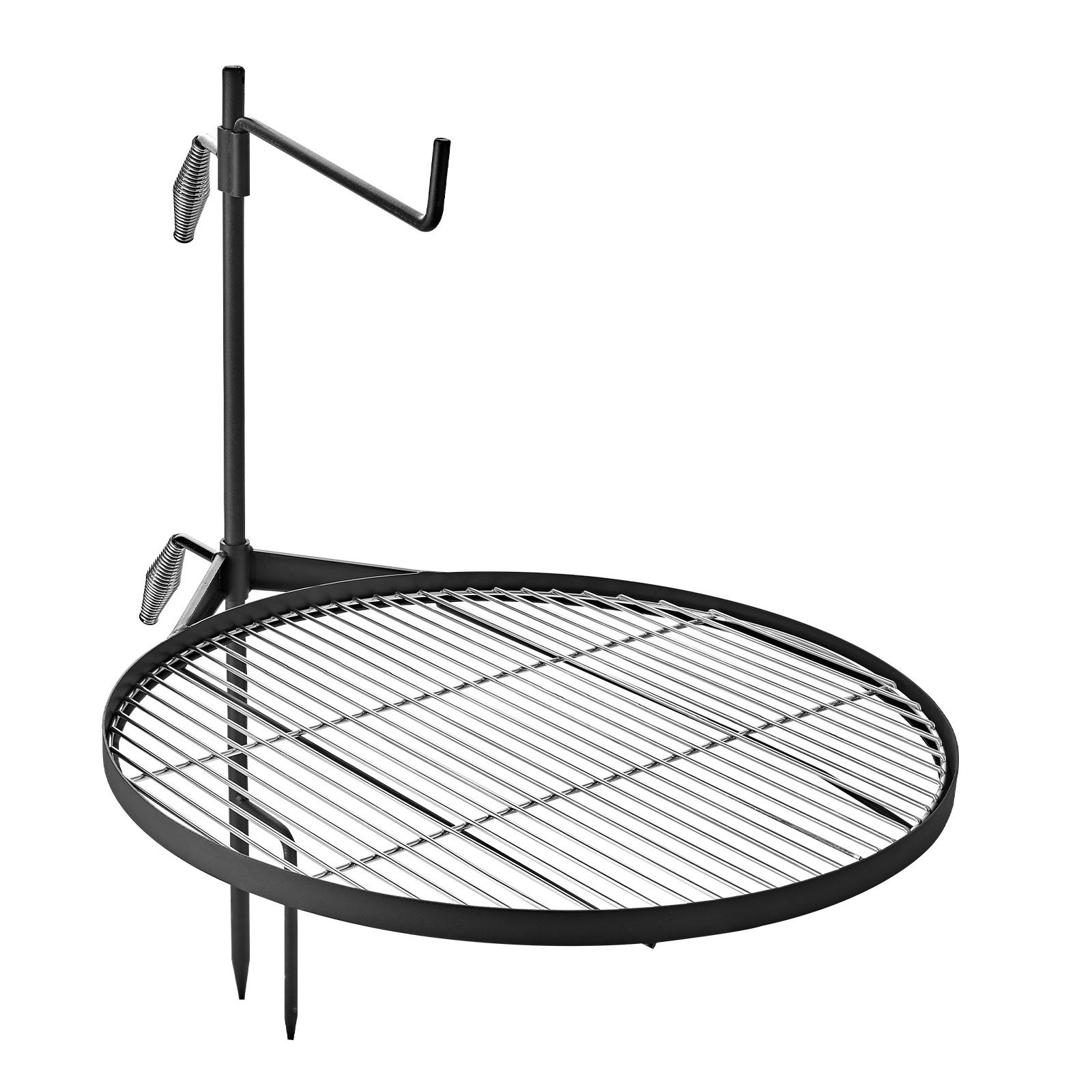 24.4″ Swivel Campfire Grill 360° Adjustable Fire Pit Cooking Grate