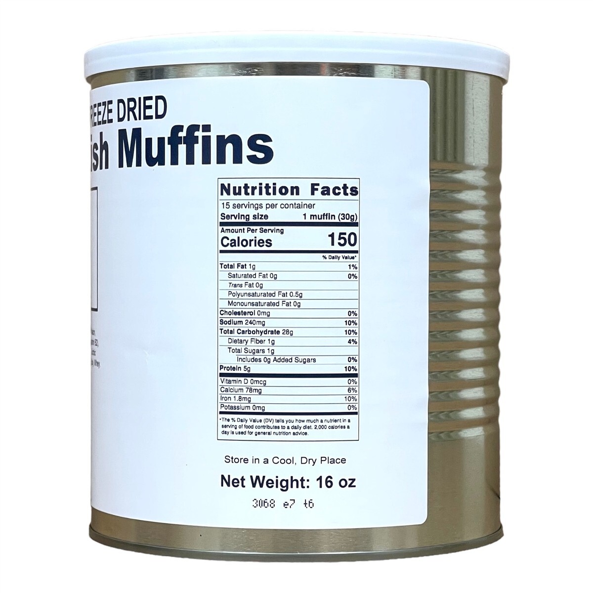 Military Surplus Freeze Dried Emergency Camping Food English Muffins- 6 Cans✅