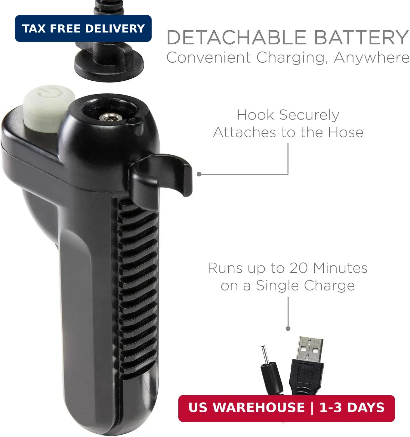 Portable Camping Shower | Compact Handheld & Hands-Free Rechargeable Out
