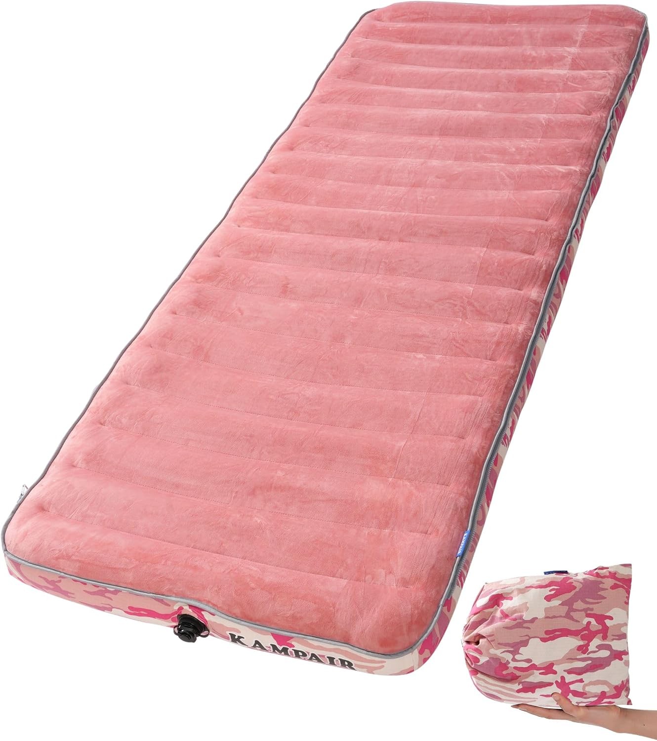 Inflatable Sleeping Pad for Camping, Extra-Thick 4.75″ Single Air Mattress with