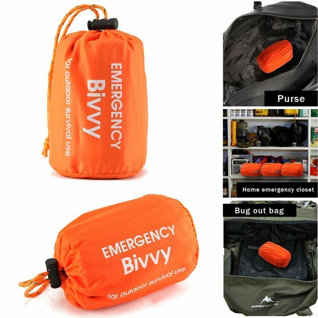 1-8 Pack Emergency Sleeping Bags Thermal Blanket Waterproof Outdoor Survival Bag