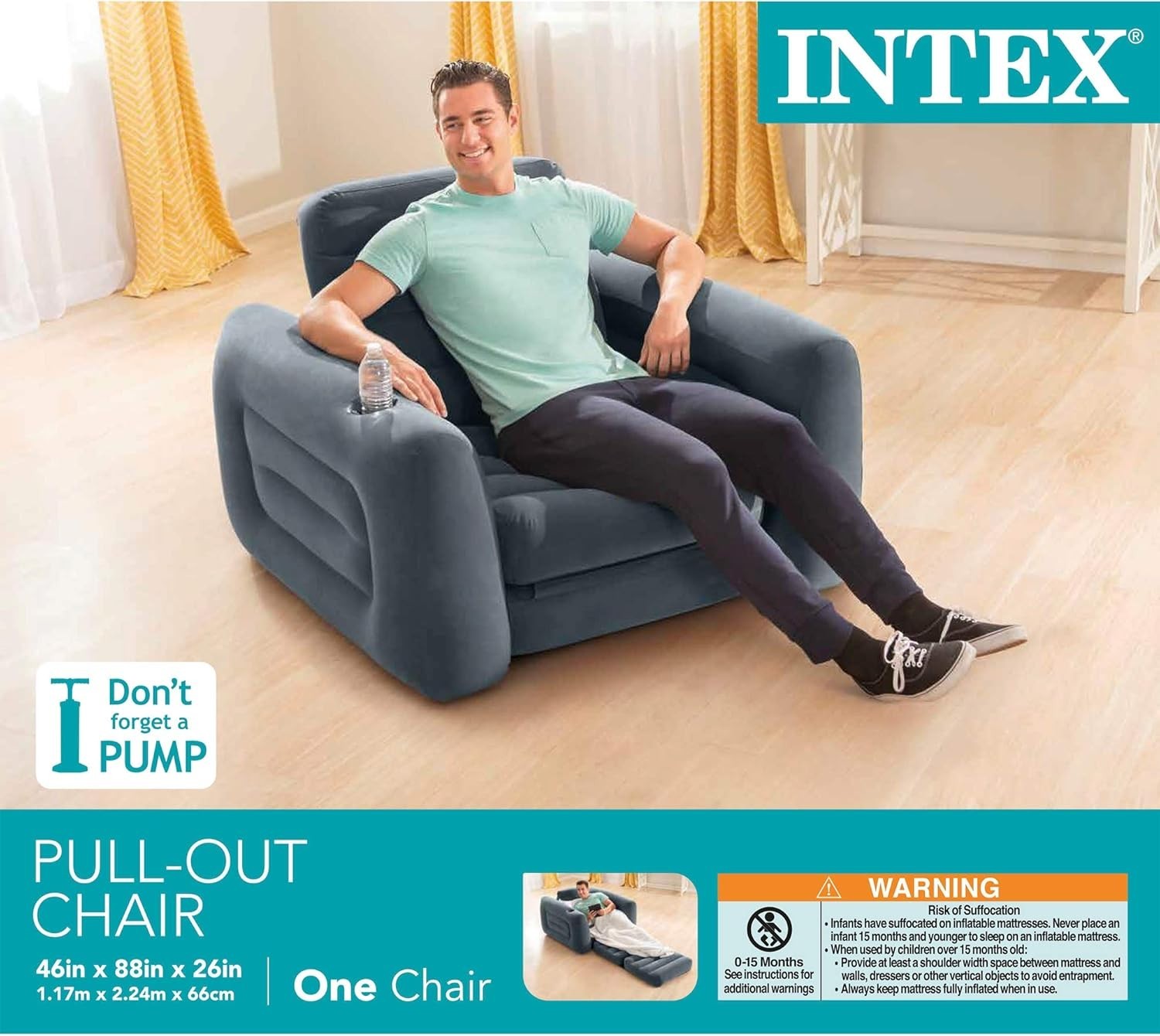 Inflatable Lounge Chair For Adults Indoor & Outdoor Movies Camping