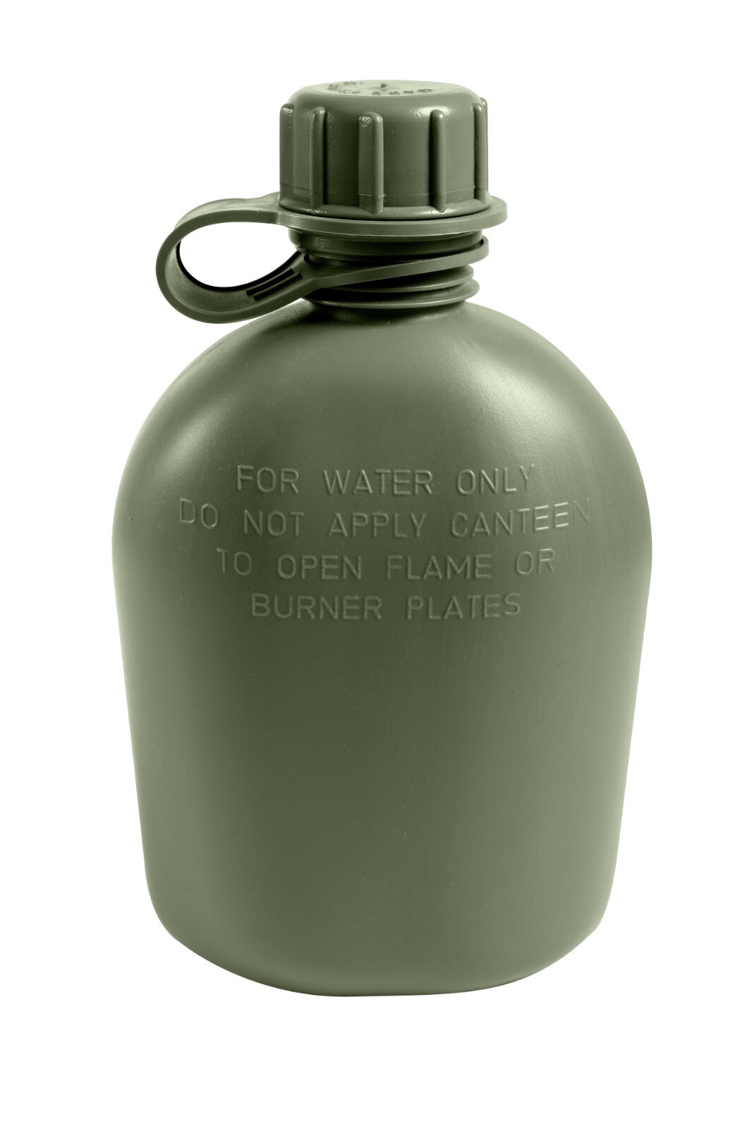 Genuine G.I. 3 Piece 1 Quart Plastic Military Water Canteen – Olive Drab