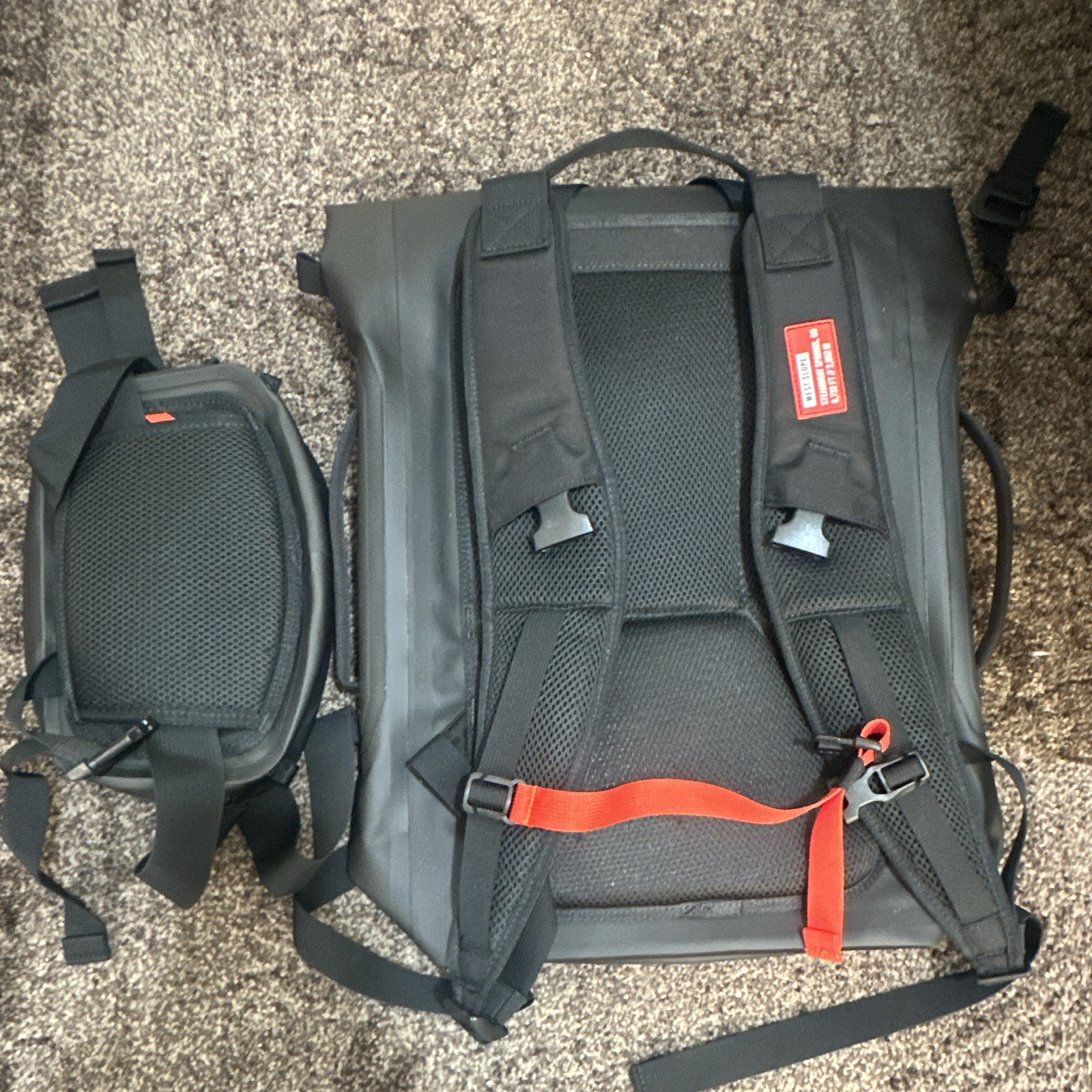 West Slope Gray Roll-Top Hiking Backpack Buckle Closure Padded Straps 6.7ft³