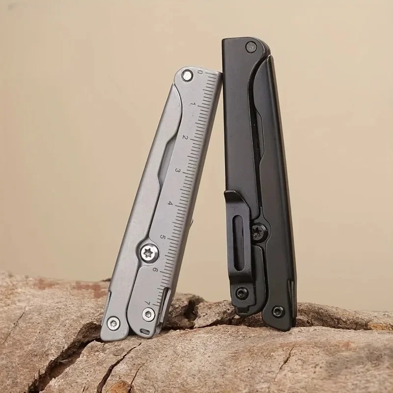 1pc Multifunctional Folding Stainless Steel Survival Scissors Portable EDC Tool
