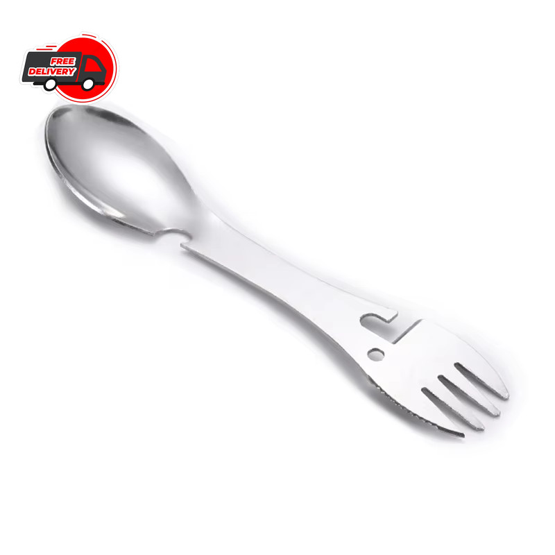 Outdoor Survival Tools 5 in 1 Camping Multi-functional EDC Kit Practical Fork