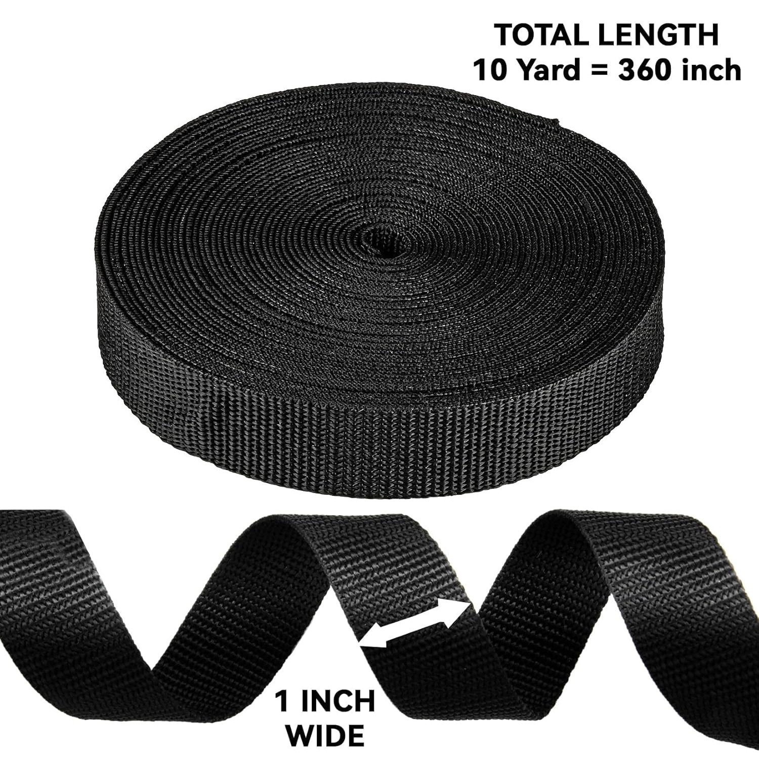 1 Inch Nylon Webbing Strap Heavy Duty Nylon 10 Yard Webbing Roll Nylon Strapping