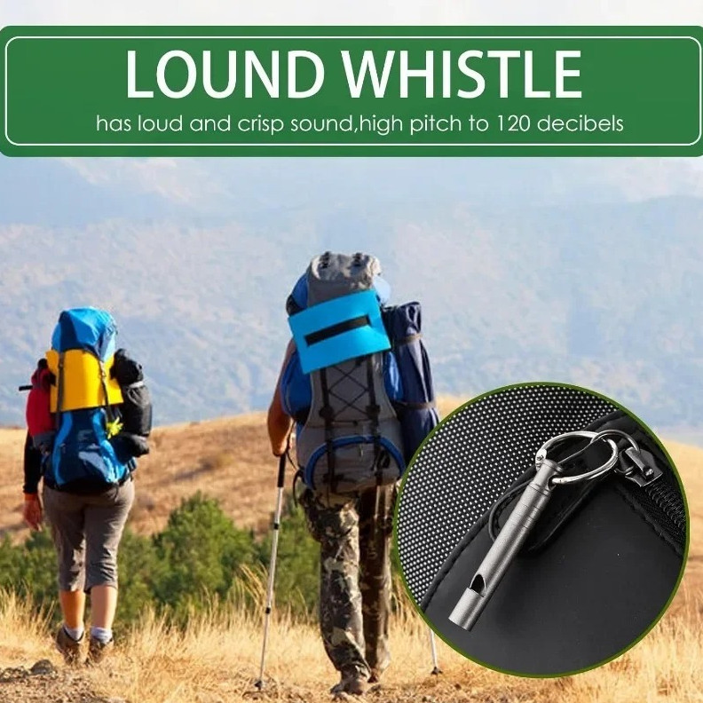 1pc Outdoor Emergency Whistle Mini Survival Safety EDC Necklace for Camping