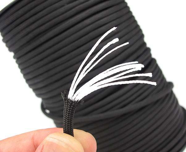 550 Paracord Premium Solid Colors – 10, 25, 50, & 100 Ft Options – Made In USA