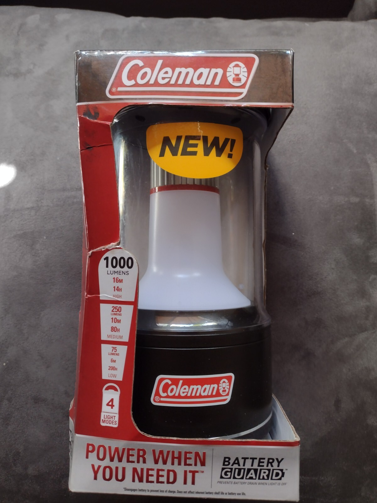 2000033832 Coleman Lantern Battery Guard LED 1000 Red china New
