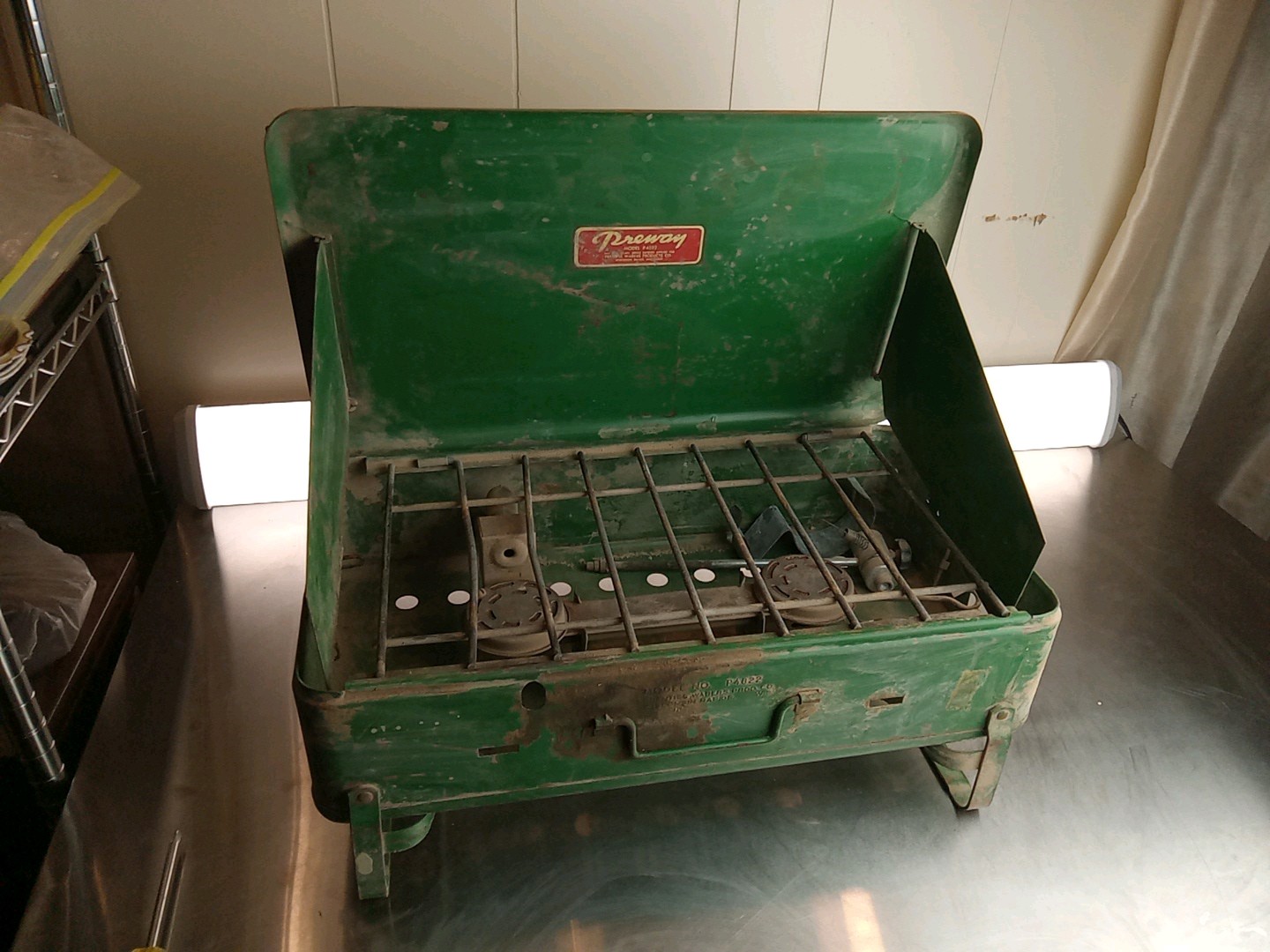 Vintage Prentiss Wabers Preway Model P4822 Propane Conversion 2 Burner Stove
