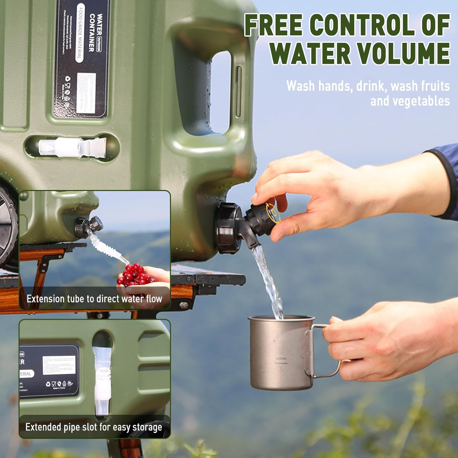 Portable Camping Shower with 7-Gallon Water Jug, Rechargeable Camping Shower New