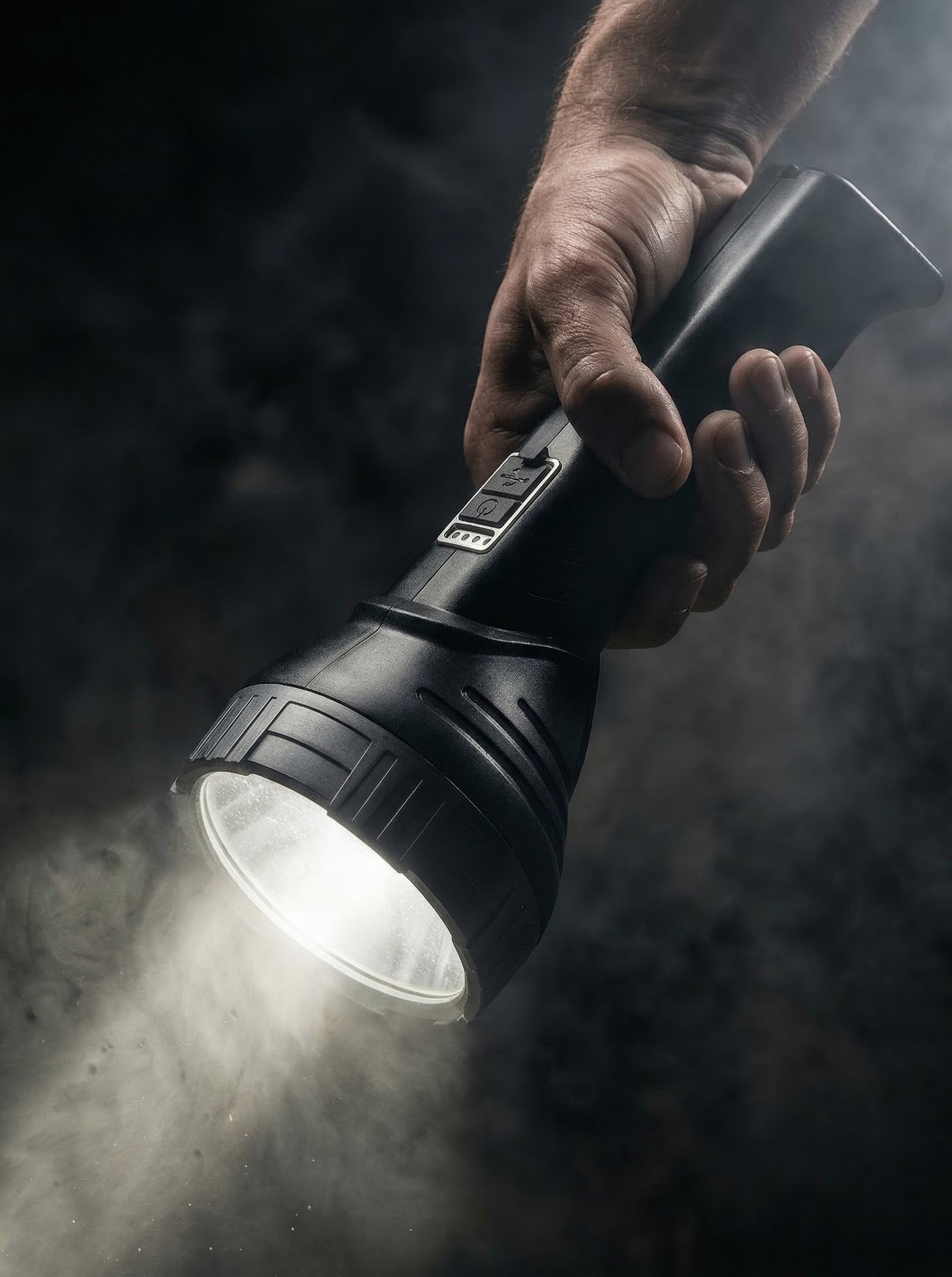 EVOLight – Rechargeable LED Flashlight with Built-in Power Bank – BLACK & NAVY