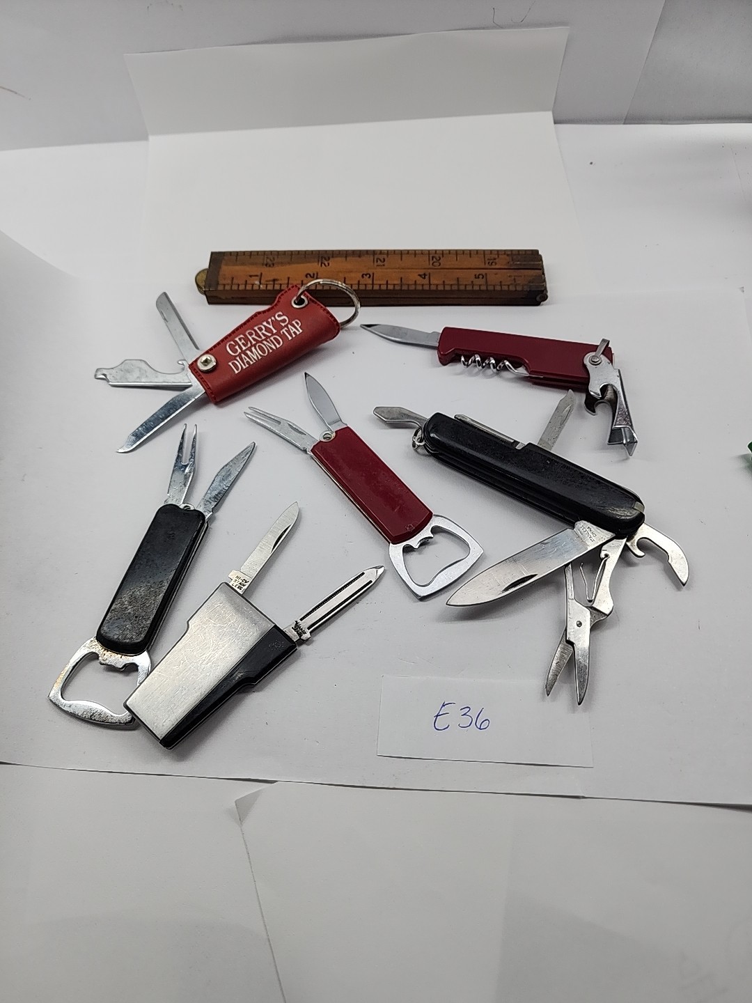 Multi Tool Smalls Pocket Knife Lot Of 6 Japan Korea China Bottle Flip