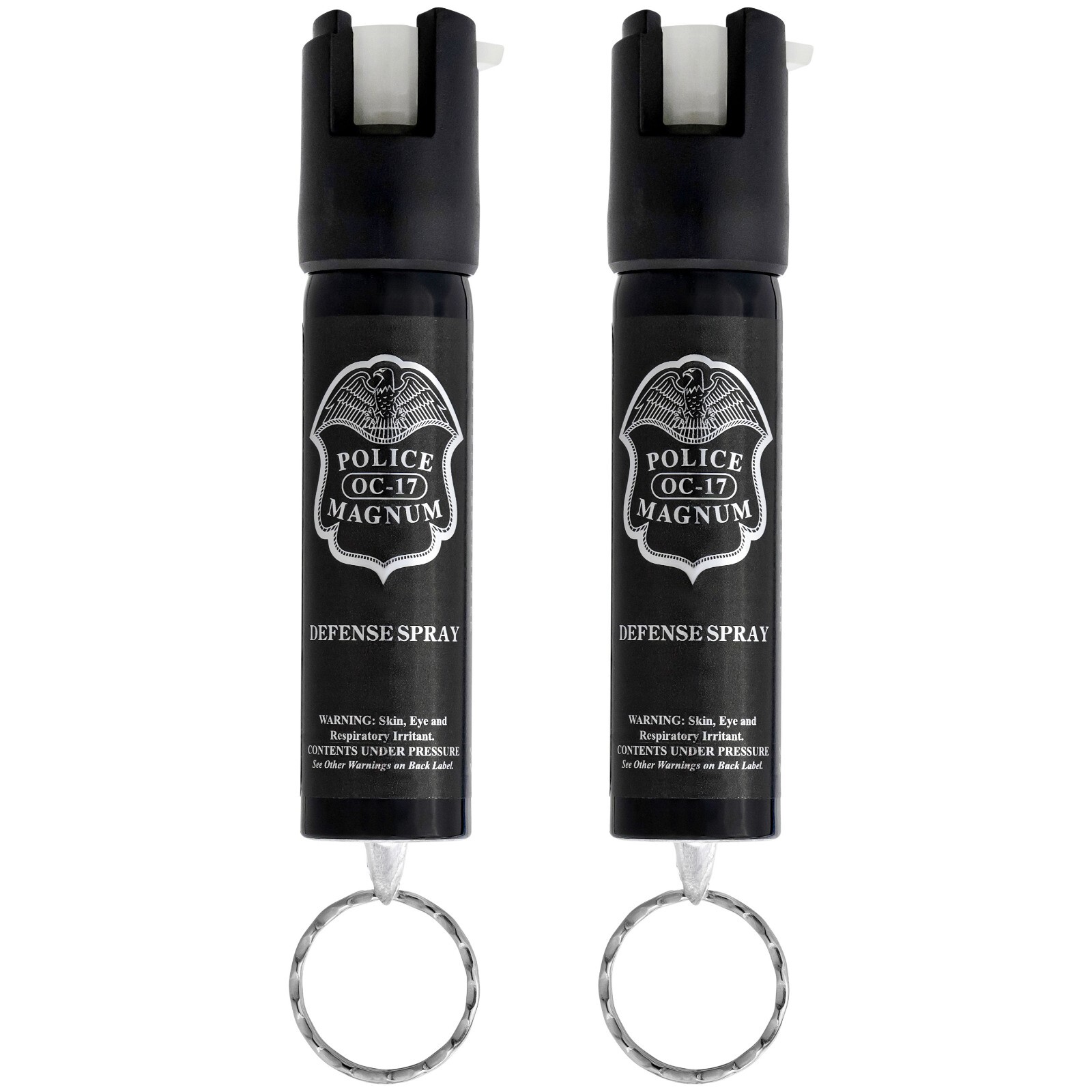 2 Police Magnum pepper spray .75oz keyring GID safety self defense protection