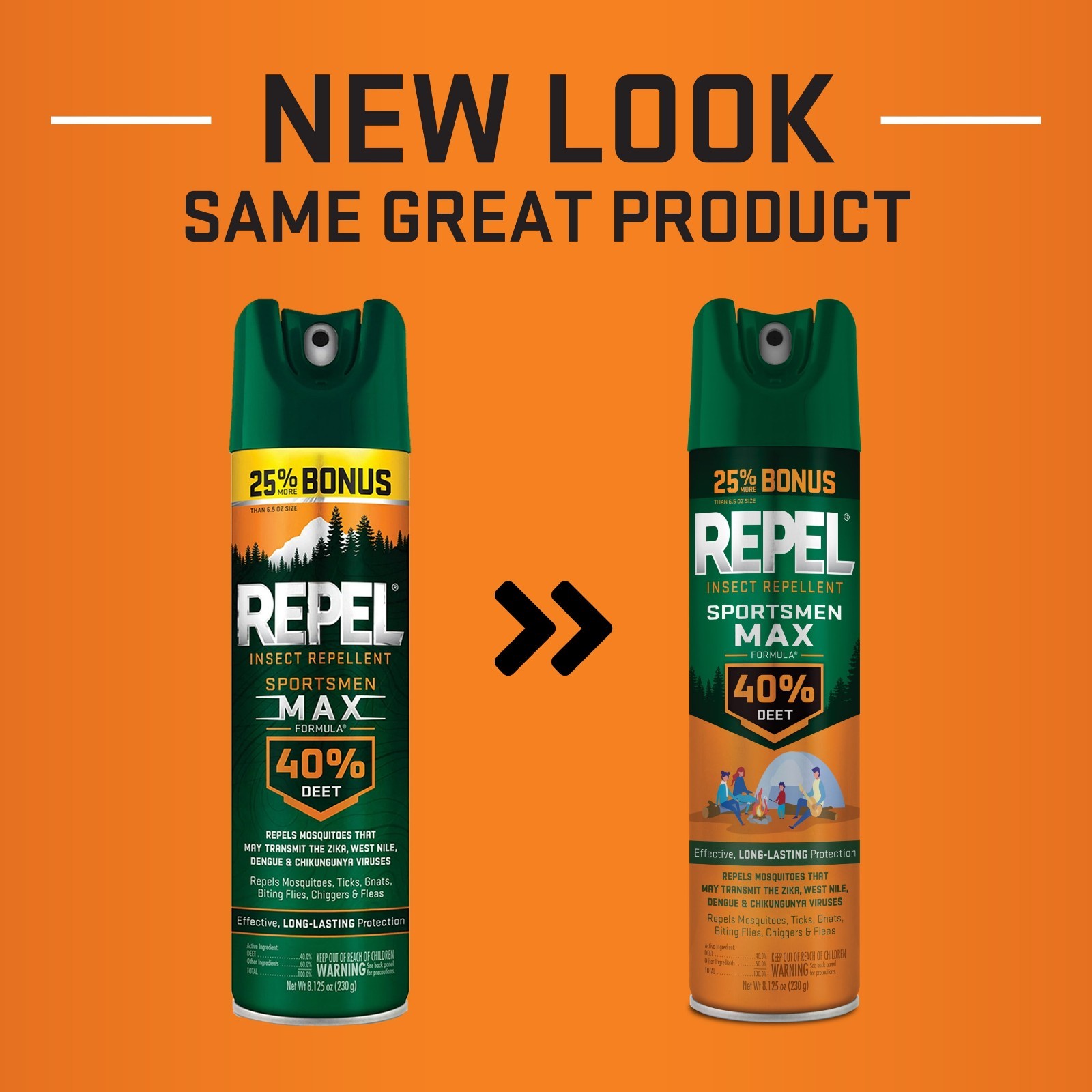 Repel Sportsmen Max 40% DEET Insect Repellent Aerosol Spray, 8.125 oz (8 Pack)