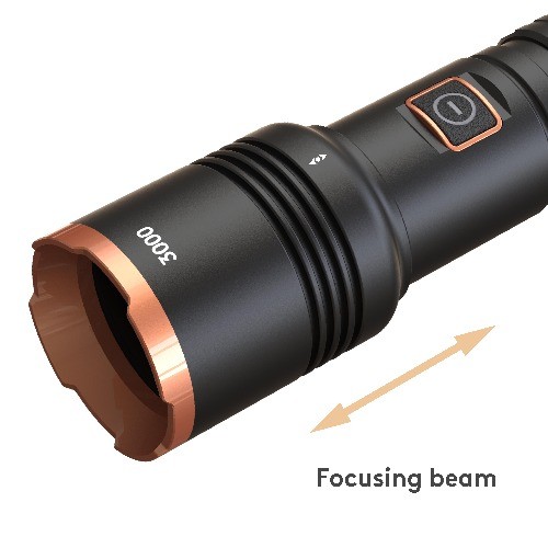 Duracell 3000 Lumen Rechargeable LED Flashlight, Ultra-Bright