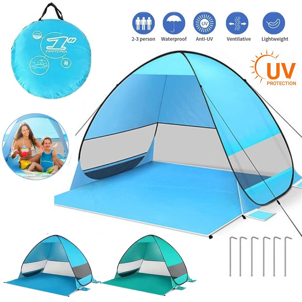 Pop Up Instant Installation Beach Tent Outdoors Sun Shelter Portable Canopy Tent