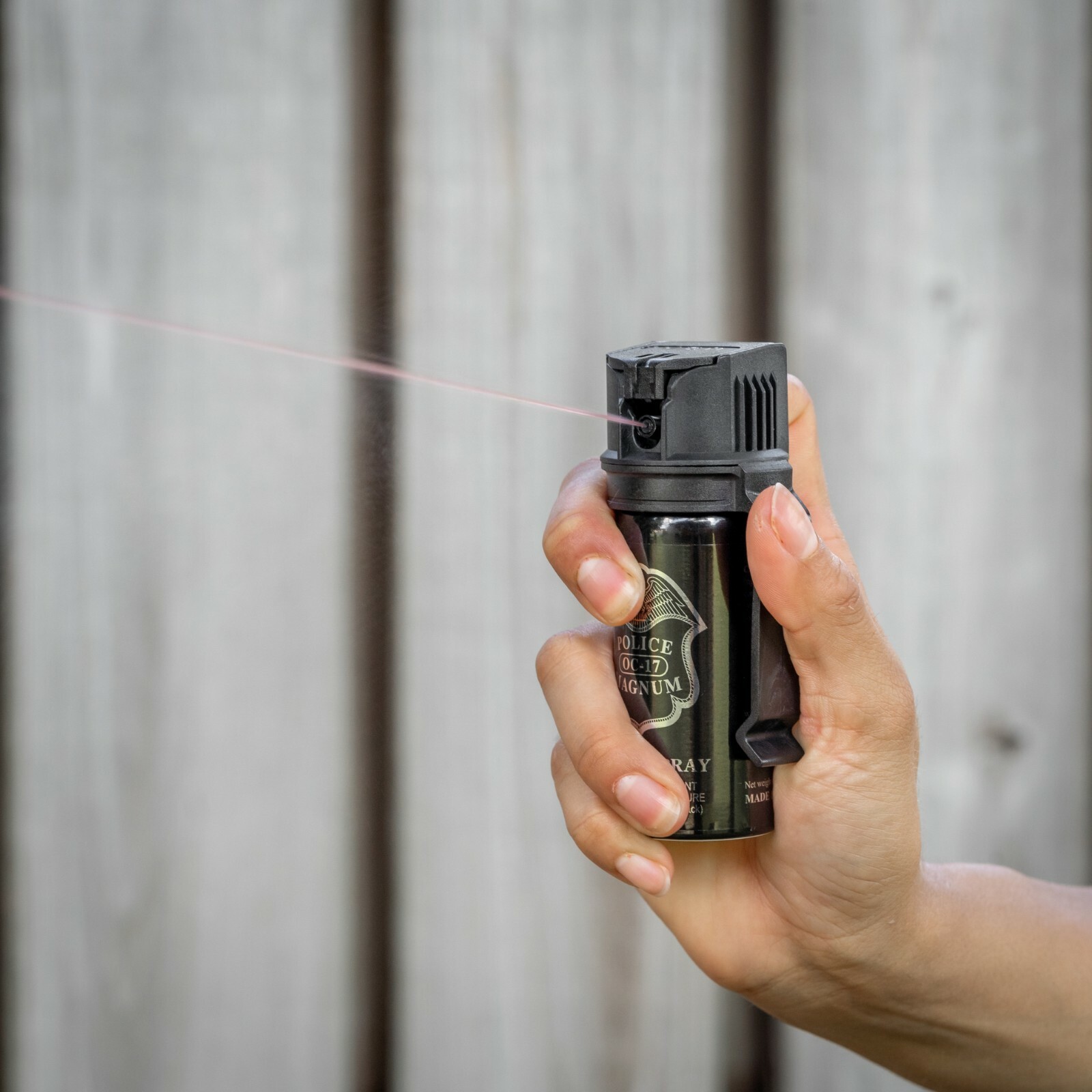 5 POLICE MAGNUM Pepper Spray 2oz Stream Flip Top Belt Clip Personal Self Defense