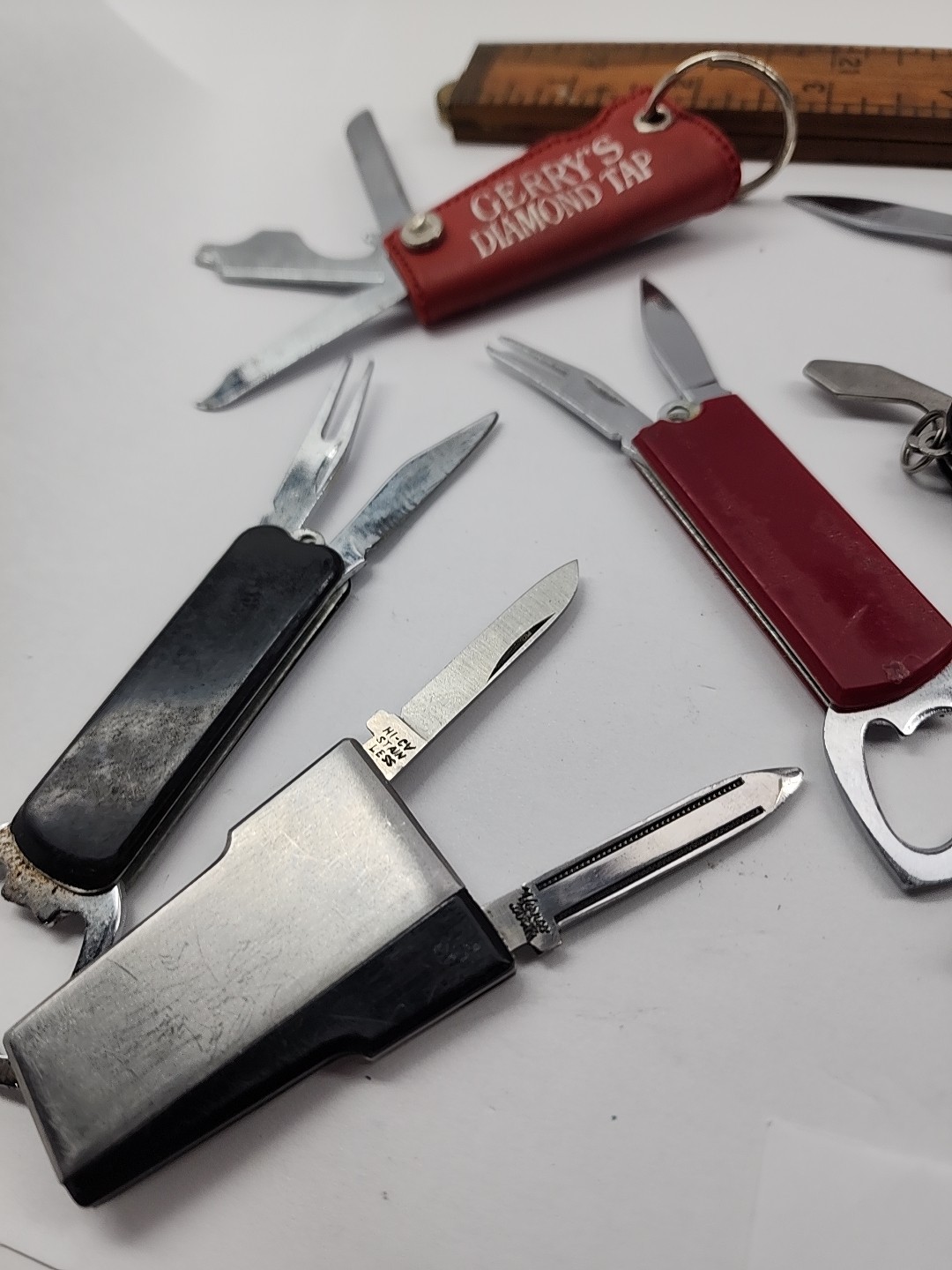 Multi Tool Smalls Pocket Knife Lot Of 6 Japan Korea China Bottle Flip