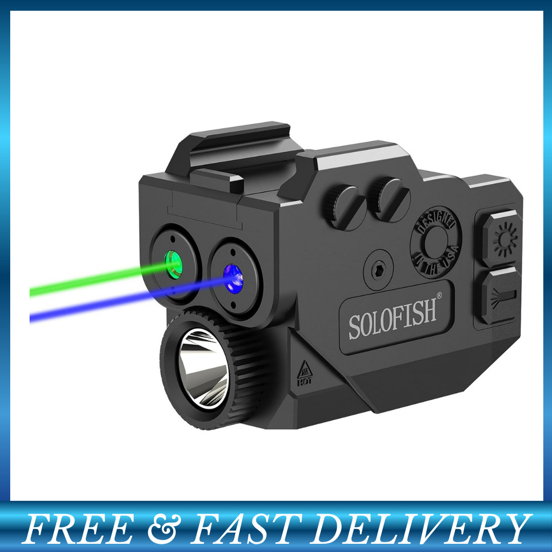 SOLOFISH 500LM Rechargeable Rail Light Purple IR Green Blue Beam Combo