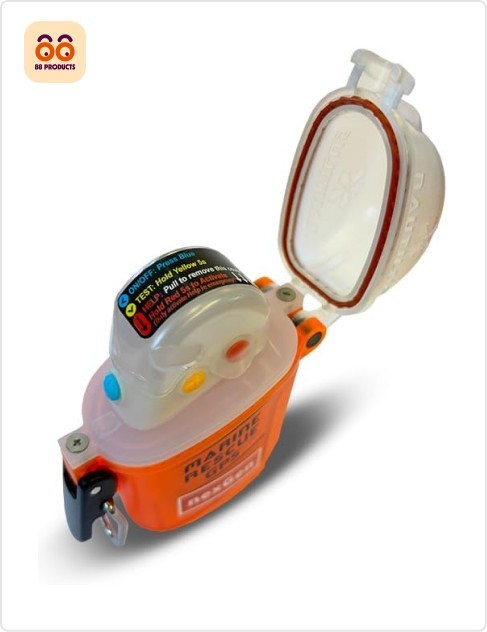 Marine GPS Rescue Locator – Orange Waterproof Safety Beacon for Boating