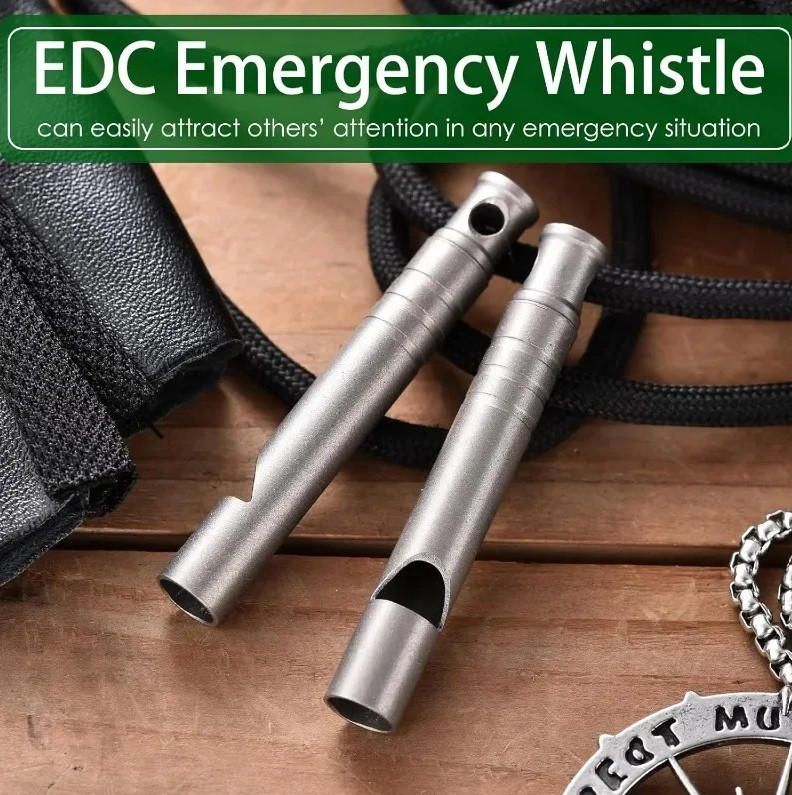 1pc Outdoor Emergency Whistle Mini Survival Safety EDC Necklace for Camping