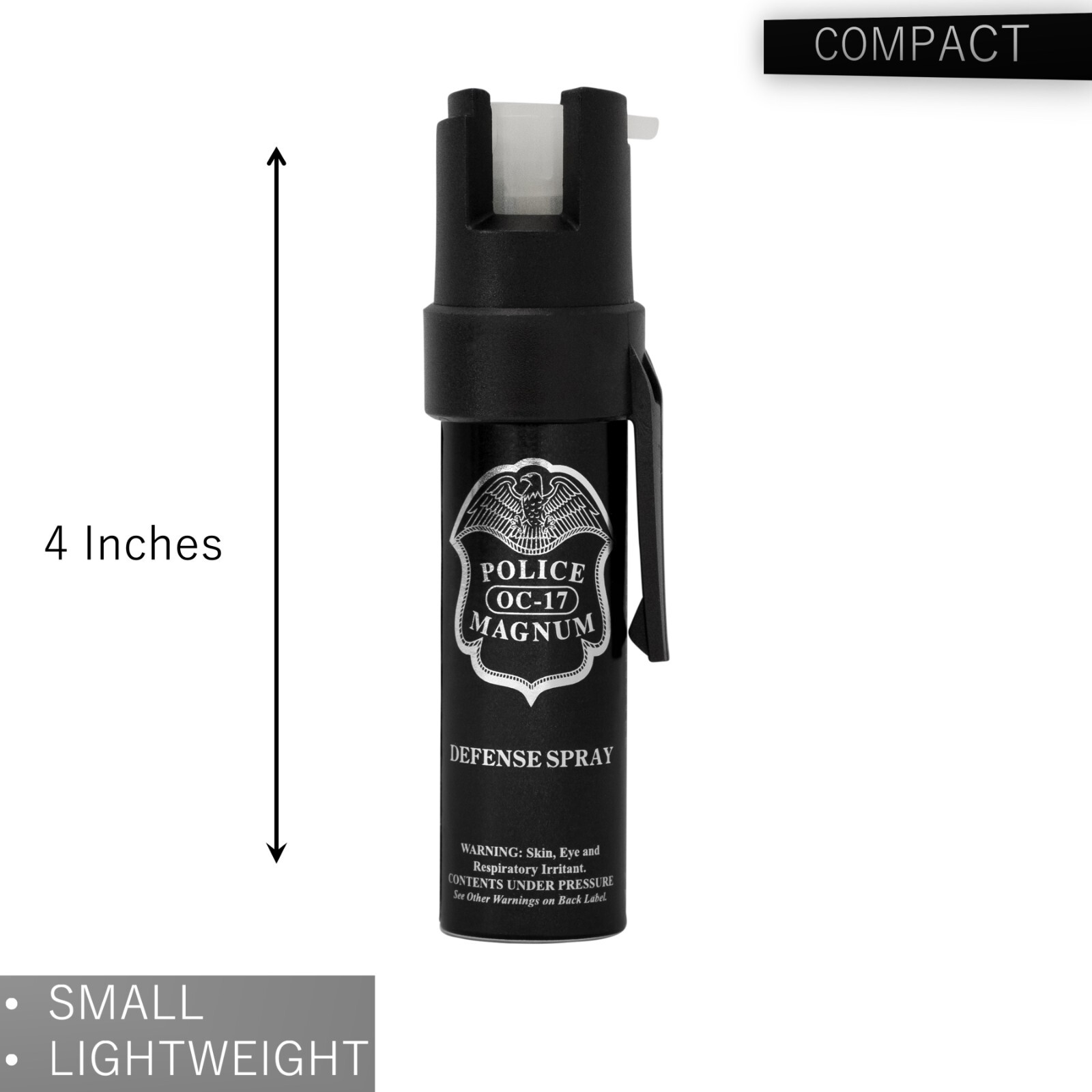 20 Police Magnum Glow In Dark Pepper Spray .75oz GID Pocket Clip Night Defense