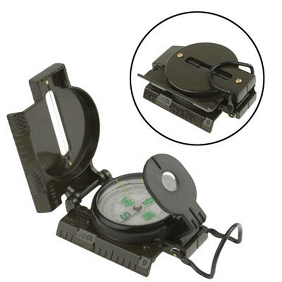 1 PC Lensatic Compass Military Camping Hiking Army Style Widely Use Portable