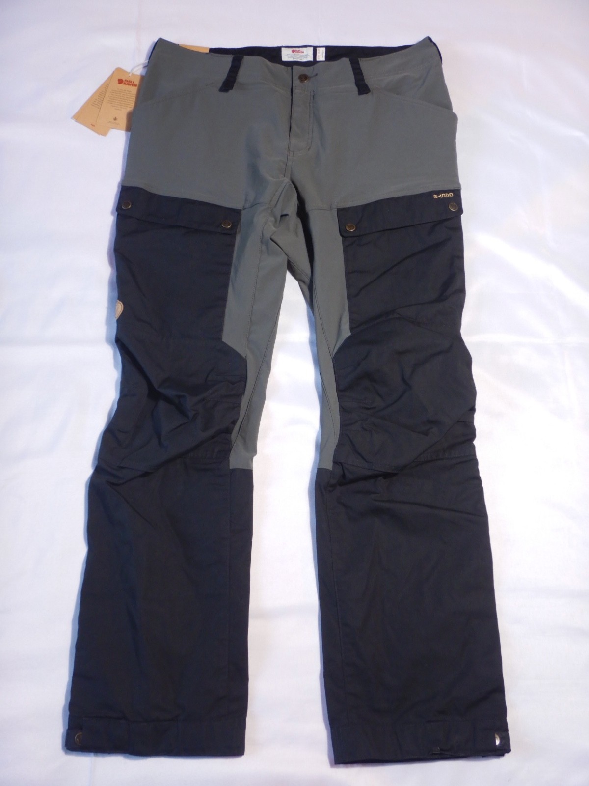 NWT FJALLRAVEN Women’s KEB TROUSERS Hiking Pants 89898 Black 48 Size 37 X 33
