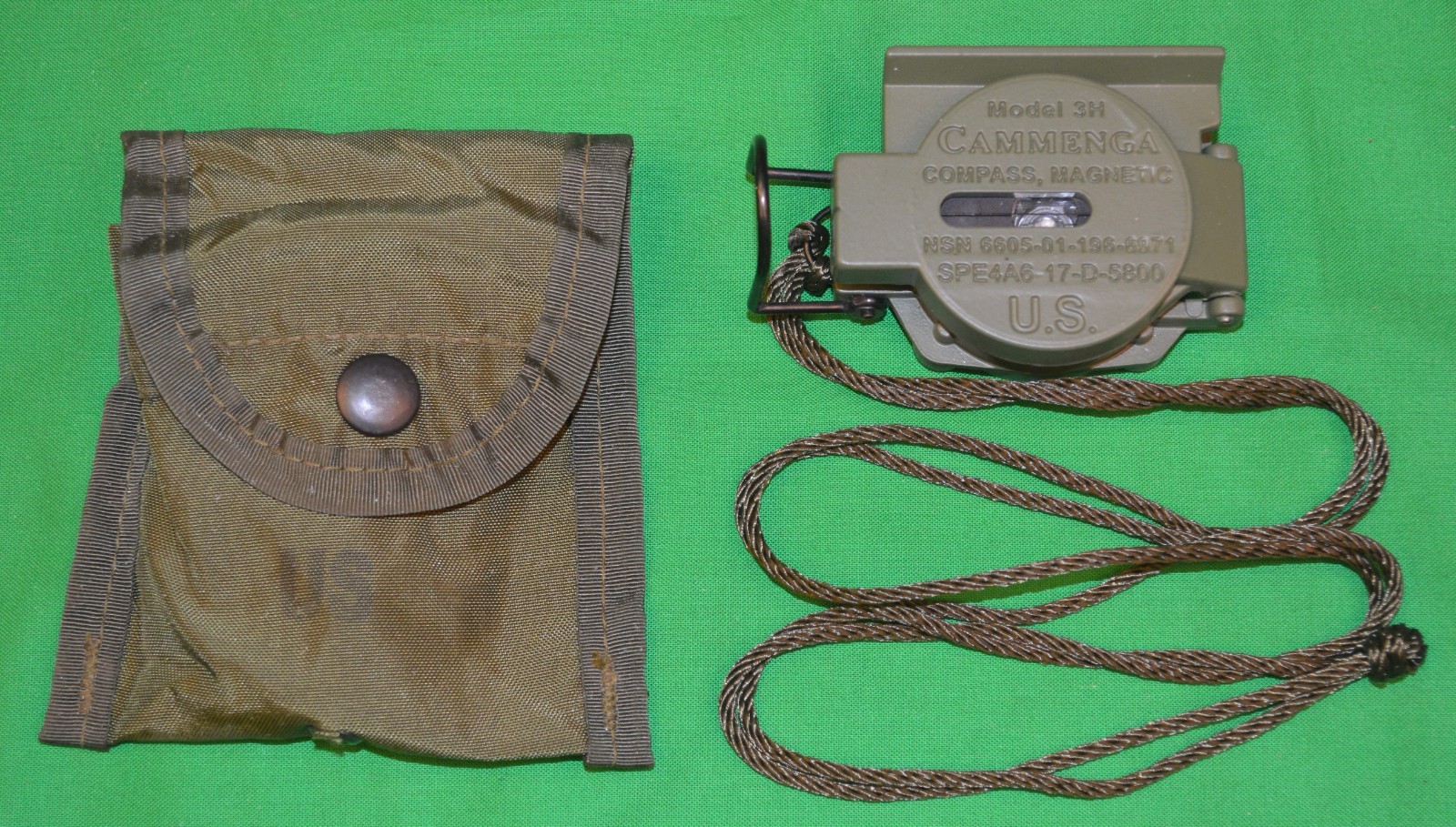 Cammenga Model 3H USGI Military Issue Tritium Lensatic Compass USA Made – OD #1