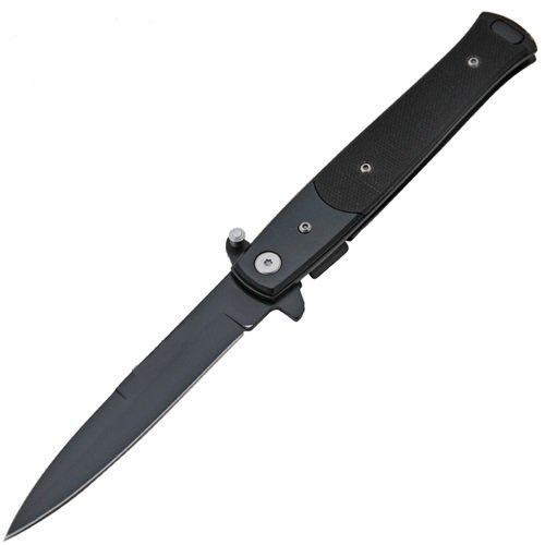G10 Handle Stiletto Blade Assisted OPENING POCKET Fast Spring Open Pocket Knife