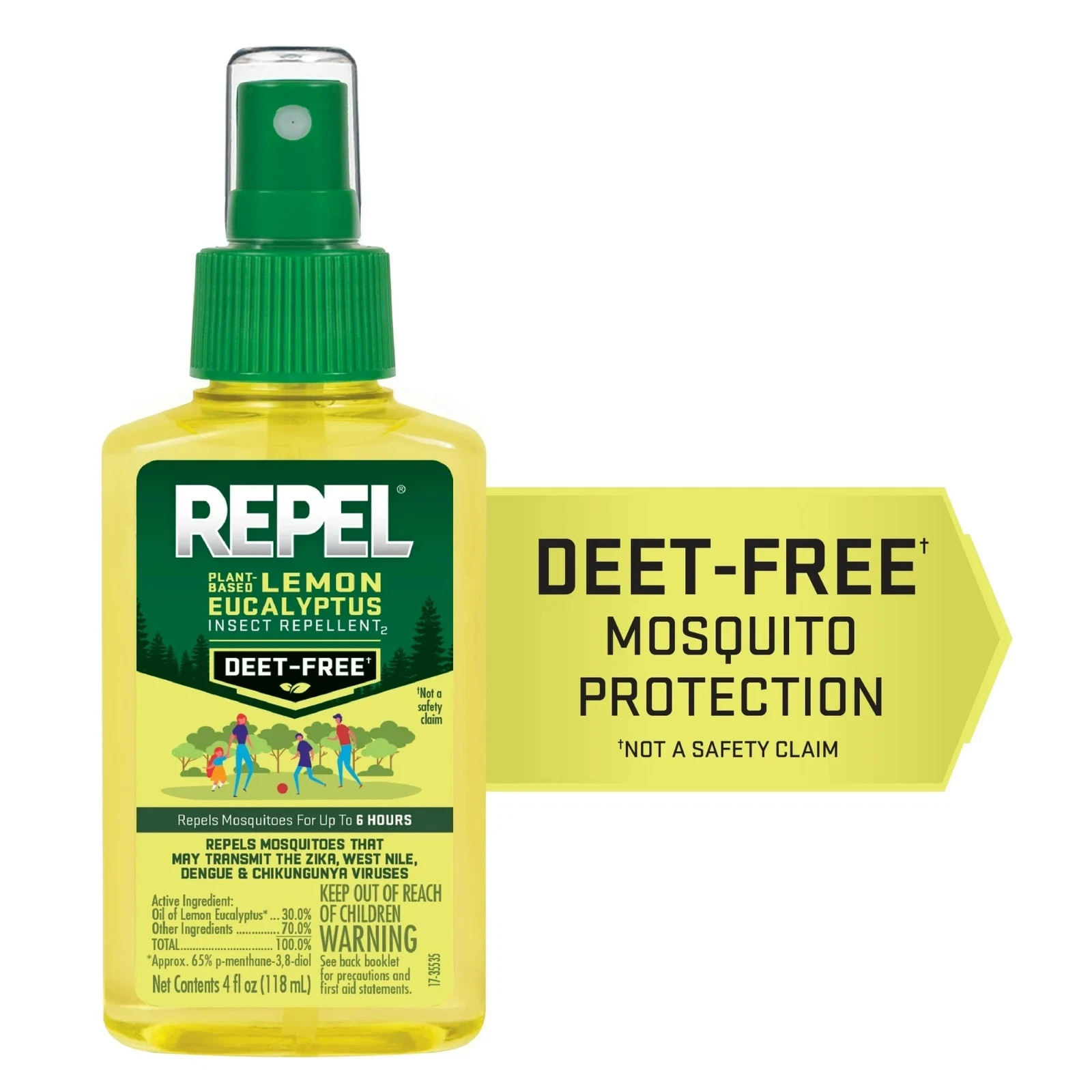 Repel Plant-Based Lemon Eucalyptus Insect Repellent, Mosquito Repellent, Pump Sp