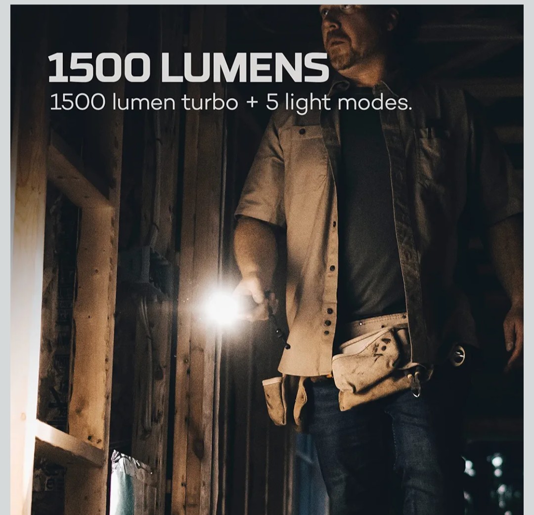 NEBO Master Series FL1500 Rechargeable Flashlight | 1500 Lumens on Turbo, 5…