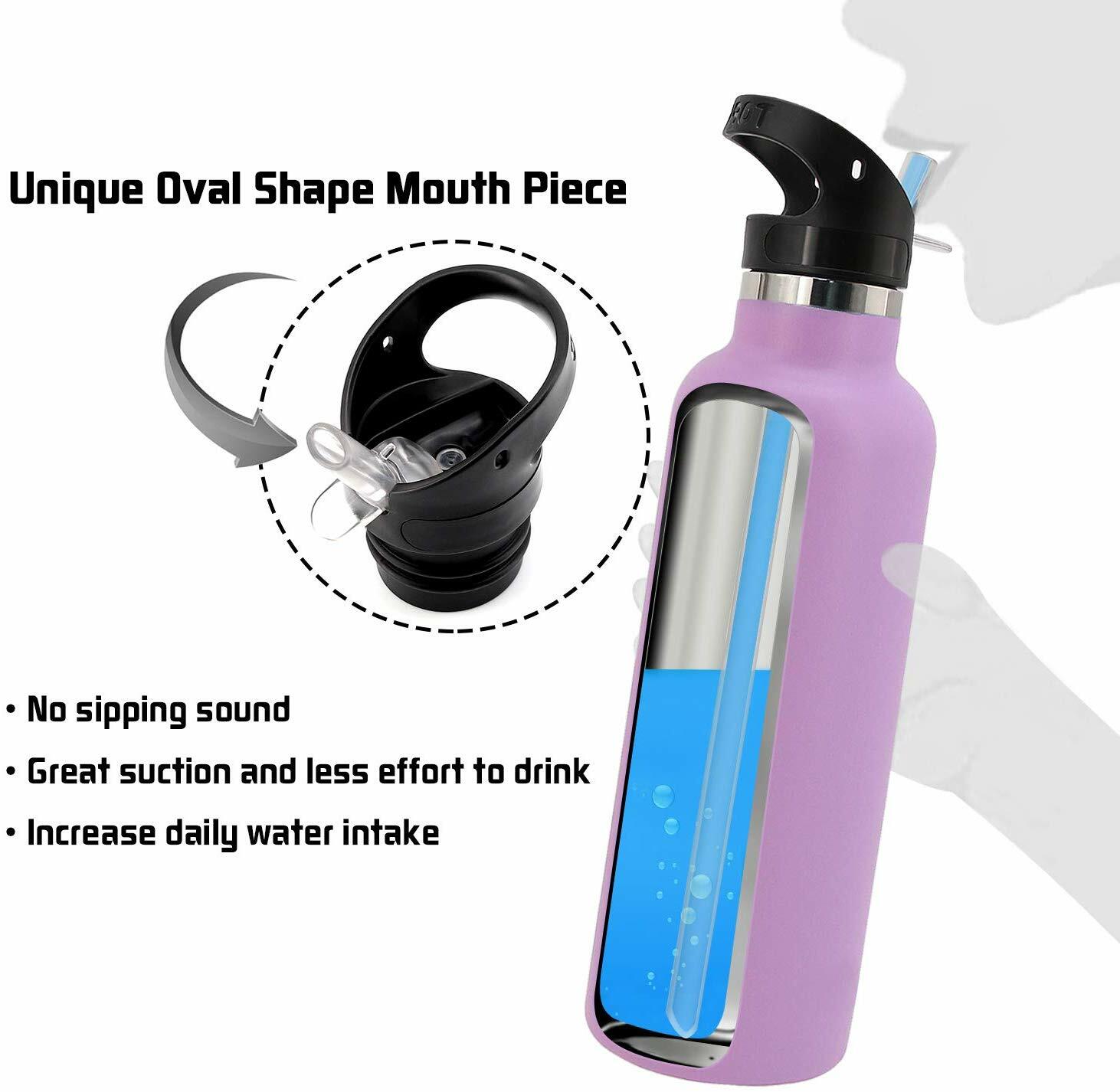 3 Pcs sport twist lid for Hydro Flask Standard Mouth Water Bottle 12,18,21,24 OZ