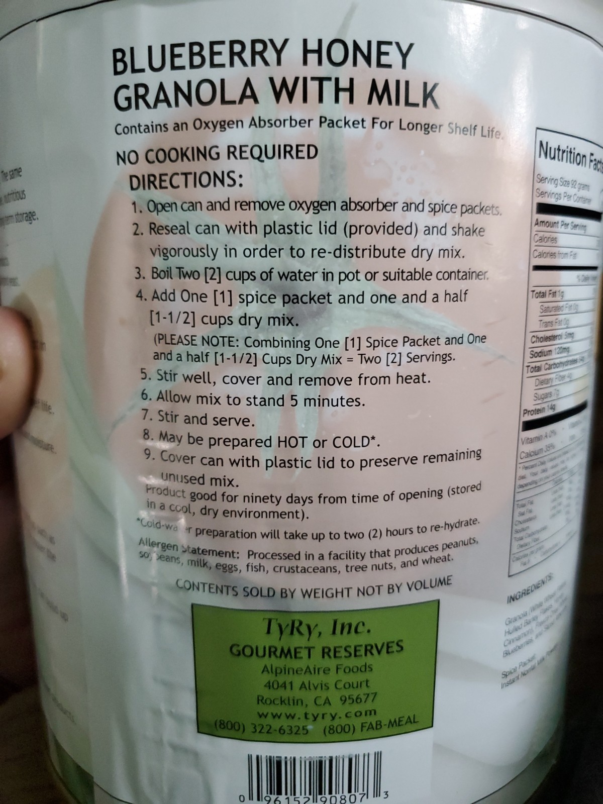 12 Cans Of AlpineAire Farms Freeze Dried Foods/Meats/Pasta/Cereal/Butter/More