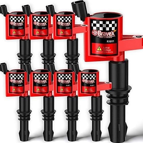 Bobinas Encendido 8 Pzs Alto Rendimiento Compatibles Ford 4.6/5.4L V8 Rojo,Nuevo